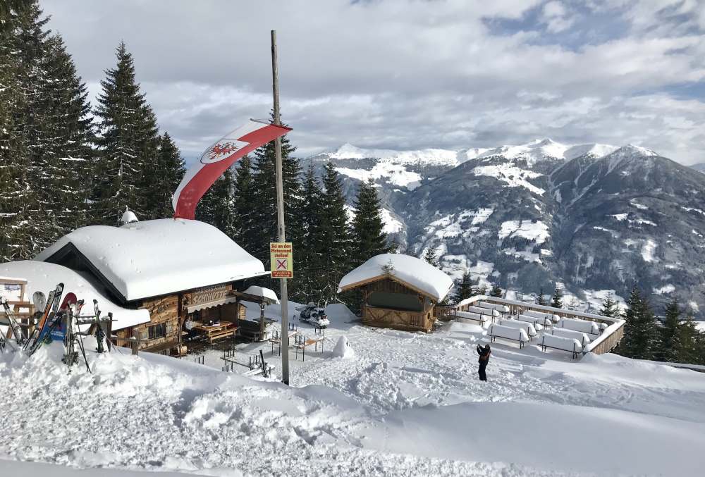 Skigebiet Fügen im Zillertal - von Fügen auf das Spieljoch