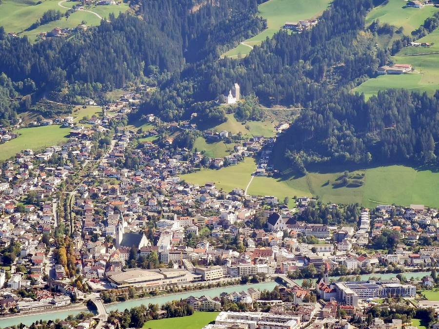 Schwaz Wanderung - mit Blick auf die Stadt