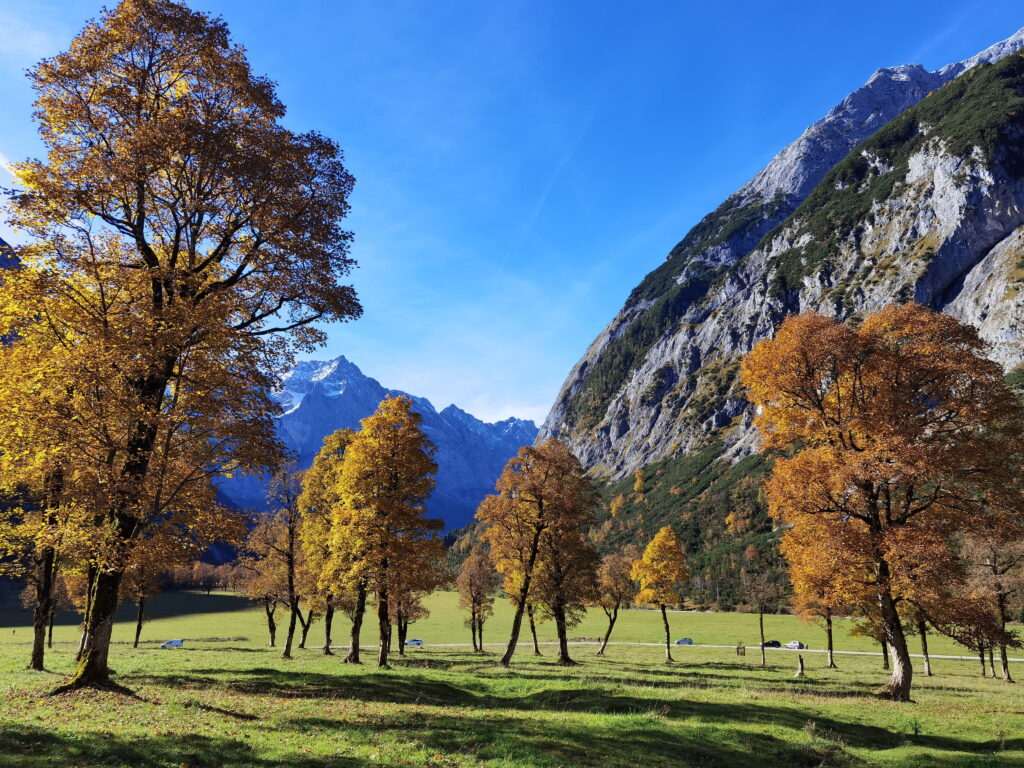 Der Große Ahornboden gehört zum Bezirk Schwaz, besonderes Naturwunder im Karwendel